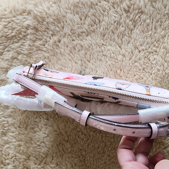 NWT Kate Spate Triple Gusset Pink Dawn Champagne Crossbody ๐พ ๐ - Picture 8 of 16